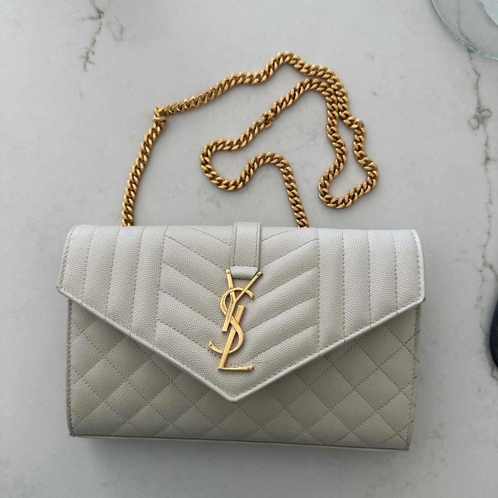 Ysl Envelope Chain Wallet Gem